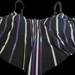 Torrid Black and Purple Striped Top